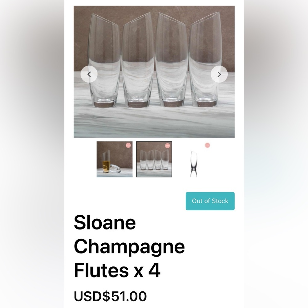 Champagne Flute Glasses (4)